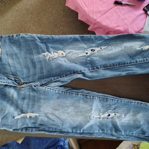 Encore Jeans Light Blue Skinny Distressed Denim